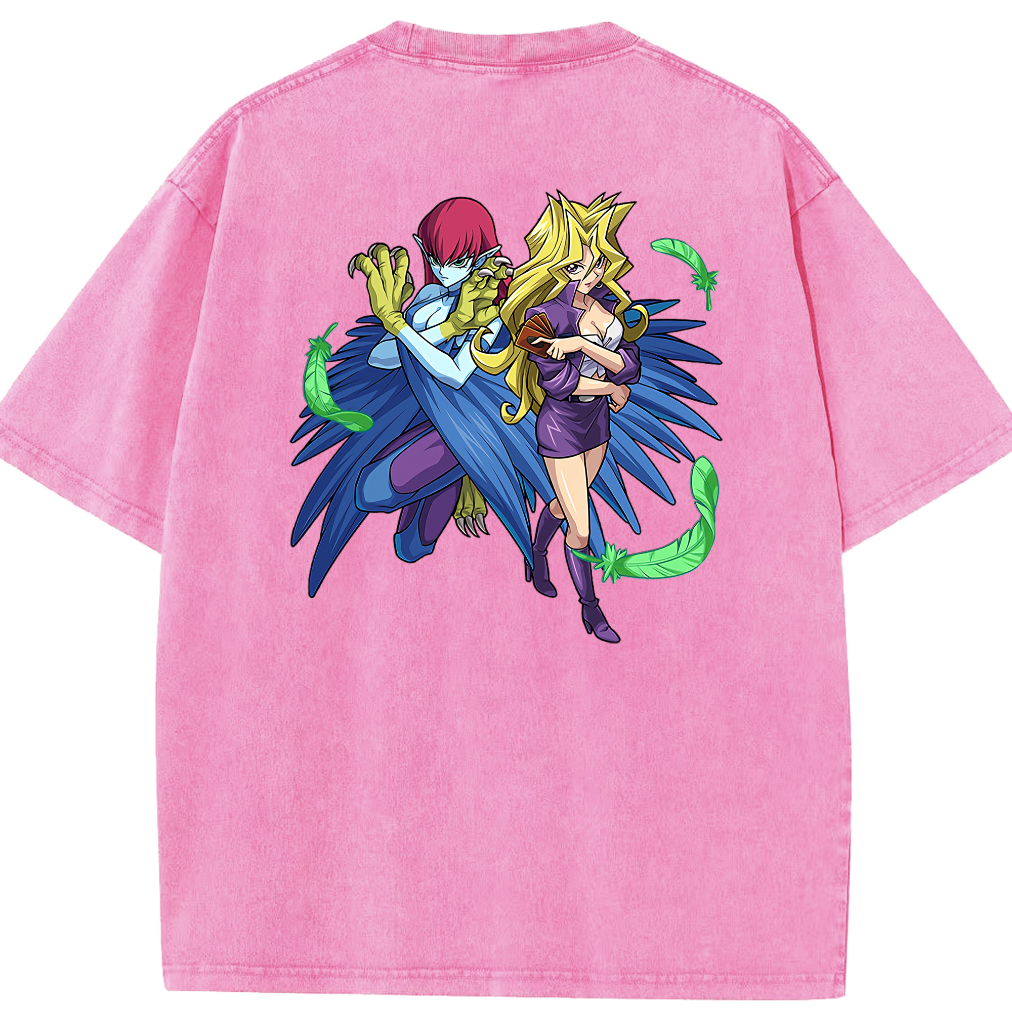 （画像用） 遊☆戯☆王 Yu-Gi-Oh! 綿100% ヴィンテージ風 半袖Tシャツ（背面プリント）